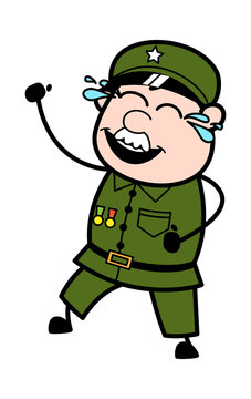 recommend clip art: Cartoon Military Man Laughing