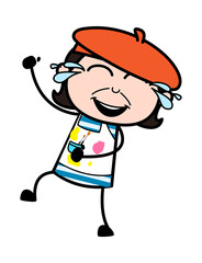 Cartoon Artist Laughing