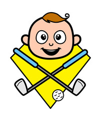 Cartoon Angel Golf Mascot
