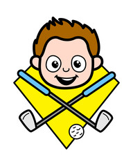 Cartoon Young Boy Golf Mascot