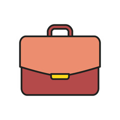 suitcase bag line and fill style icon vector design