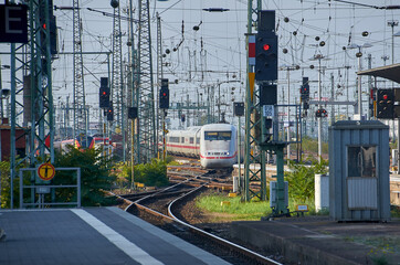 Fototapeta na wymiar Express train germany station