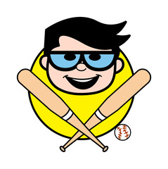 Cartoon Businessman Baseball Mascot