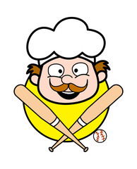 Cartoon Businessman Baseball Mascot