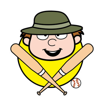 Cartoon Spy Baseball Mascot