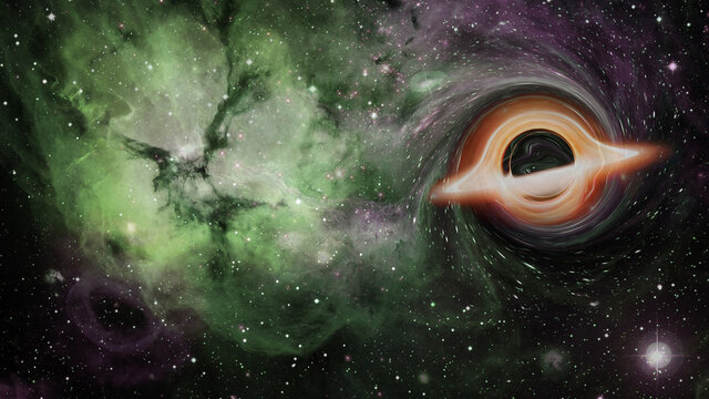 Black hole in the nebula. Elements of this image furnished by NASA