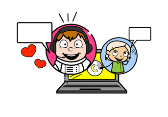 Cartoon Astronaut Online Calling