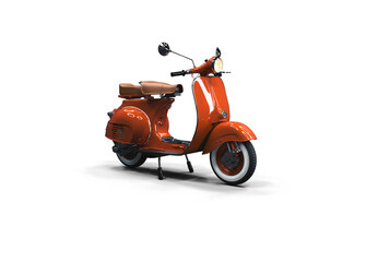 vintage scooter isolated - 3d rendering