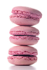 Three macaroons standing on top of each other