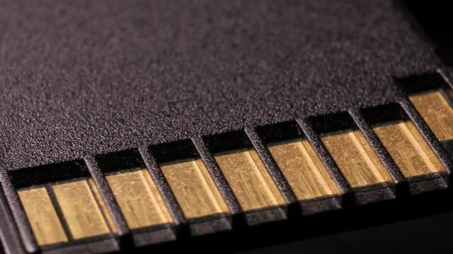 Macro close up of computer flash memory card