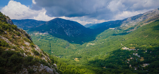 Aerial view over the French Alps - awesome landscape trvel photography