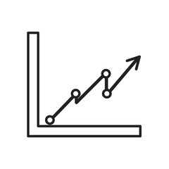 infographic increase arrow line style icon vector design