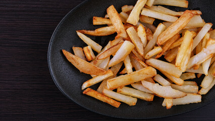 fried potatoes on a cast iron plate