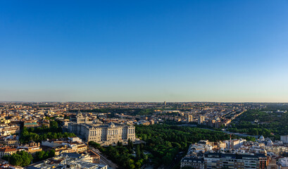 Fototapeta premium From Madrid to heaven (bird's eye view), Spain, Europe