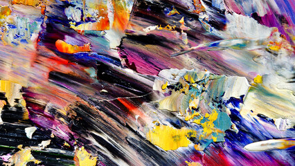 Colorful abstract background wallpaper. Modern motif visual art.  Mixtures of oil paint. Trendy...