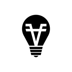 Light bulb logo. Icon design. Template elements