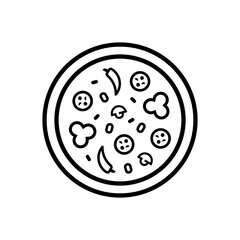 Pizza logo. Icon design. Template elements
