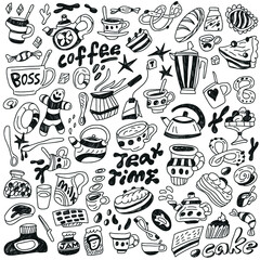 coffee and sweets - doodles collection