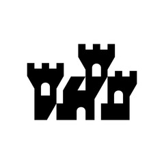 Castle Logo. Icon design. Template elements