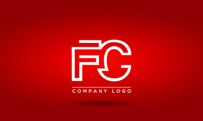 Creative modern unique letter logo FC