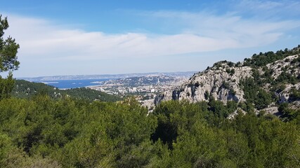 Fototapeta premium La traversée des Calanques de Cassis à Marseille