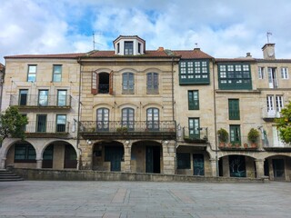 Fototapeta na wymiar Impressionen aus der Altstadt von Pontevedra in Galicien in Spanien