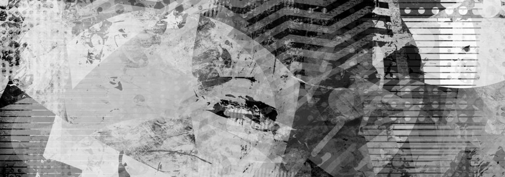 texturen geometrisch grau schwarz wei&szlig; banner