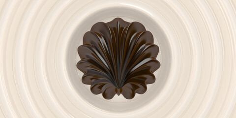 Candy chocolate and cream,  render. 3D rendering