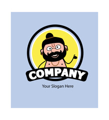 Cartoon Pandit as Company Logo