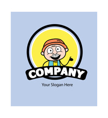 Cartoon Grandpa as Company Logo
