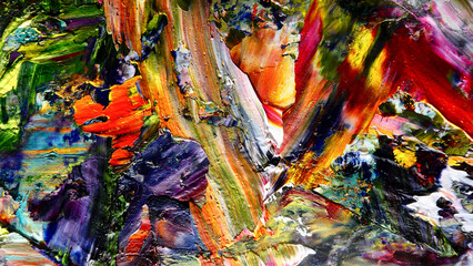 Colorful abstract background wallpaper. Modern motif visual art.  Mixtures of oil paint. Trendy...