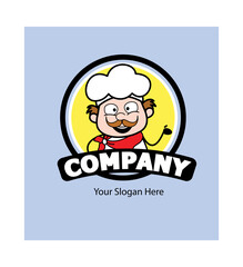 Cartoon Businessman as Company Logo