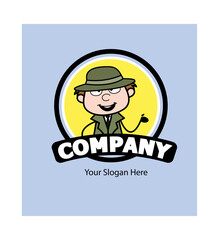 Cartoon Spy as Company Logo