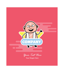 Cartoon South Indian Pandit in Company Brochure