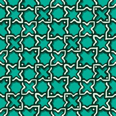 Seamless pattern with Moroccan Grid in 4 colors