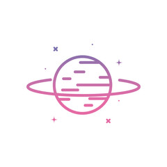 planet gradient style icon vector design