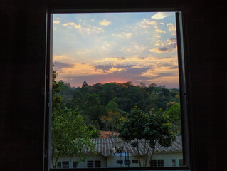 The most beautiful sunset ever seen from a window