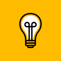 Light bulb logo. Icon design. Template elements