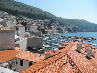 Vue depuis les remparts de Dubrovnik, Croatie