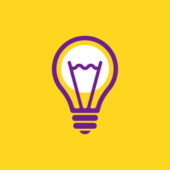 Light bulb logo. Icon design. Template elements