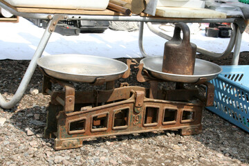 Old scales in a Russian Flea Market 