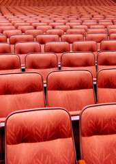 Obraz premium Rows of Empty Theatre Seats