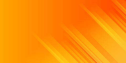 Abstract yellow and orange warm tone background with simply curve lines lighting element vector for presentation design