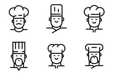 Set of Chef Logo. Icon design. Template elements