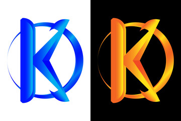 Creative letter K logo design	