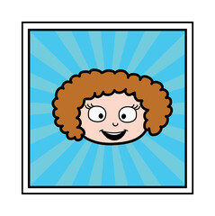 Young Lady cartoon face