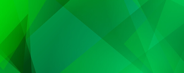 Modern green web header abstract background for wide banner. Vector illustration design