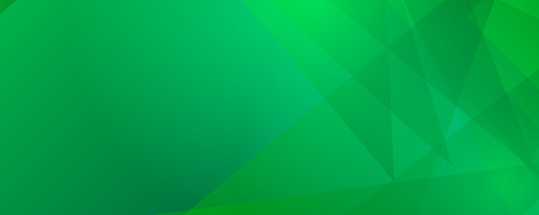 Modern green web header abstract background for wide banner. Vector illustration design