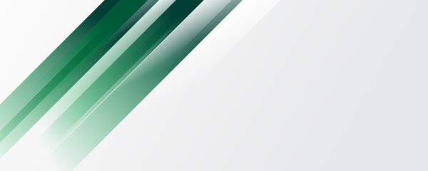 Abstract modern green white lines background vector illustration for wide banner