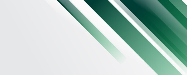 Abstract dark green and grey white tech geometric banner design